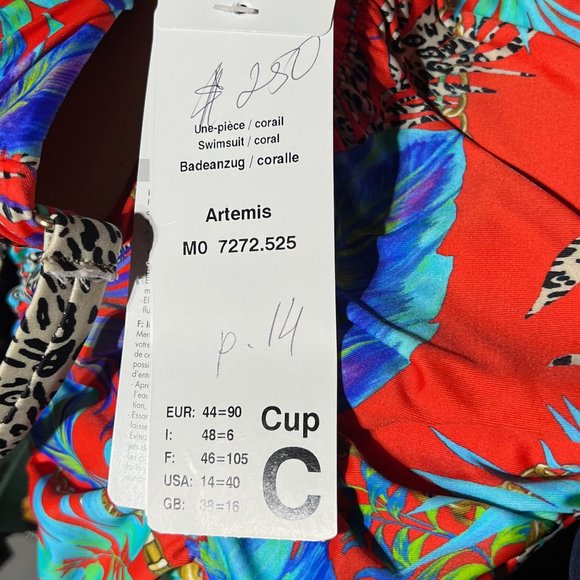 ‼️SALE ‼️ New Anita Strapless Bandeau Swimsuit one piece Plus Size 14 & 16 - Picture 9 of 9